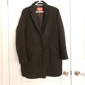 Classic Black Tweed Coat